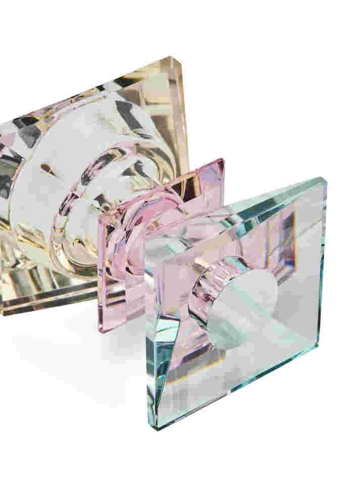Ljusstake i kristall, Lysegul/Mint Comb, Packshot image number 2