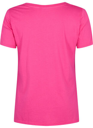 T-shirt i bomull med korta ärmar, Shocking Pink FAITH, Packshot image number 1