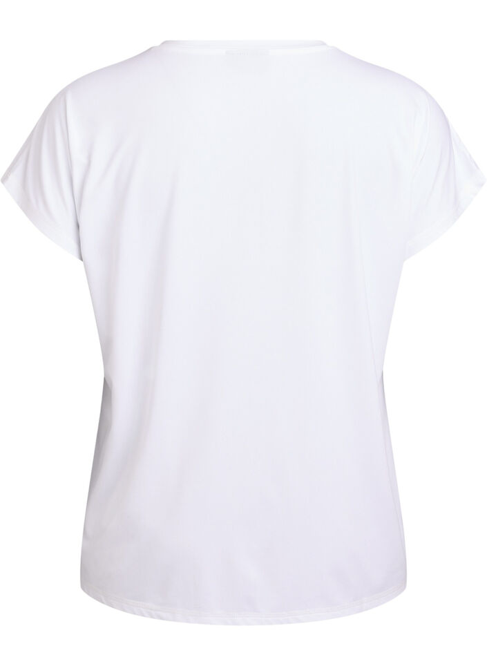 Enf&auml;rgad tr&auml;nings-T-shirt, Vit, Packshot image number 1