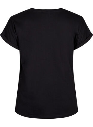 T-shirt i ekologisk bomull med guldtryck, Black W. Free, Packshot image number 1
