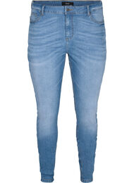 Emily jeans i slim fit med normalhög midja , Blue denim, Packshot