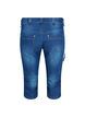 Caprijeans med smal passform och fickor, Bl&aring;, Packshot image number 1