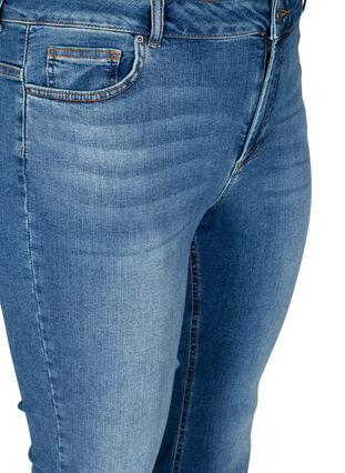 Ellen bootcut jeans med hög midja, Blue denim, Packshot image number 2