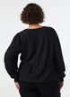 Jerseyblus med struktur och ballongsilhuett, Svart, Model image number 2