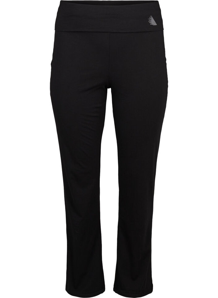 Sportbyxor i bomull, Svart, Packshot image number 0