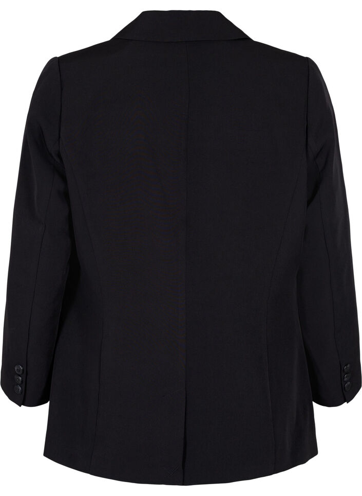 Blazer med en knappstängning, Black, Packshot image number 1