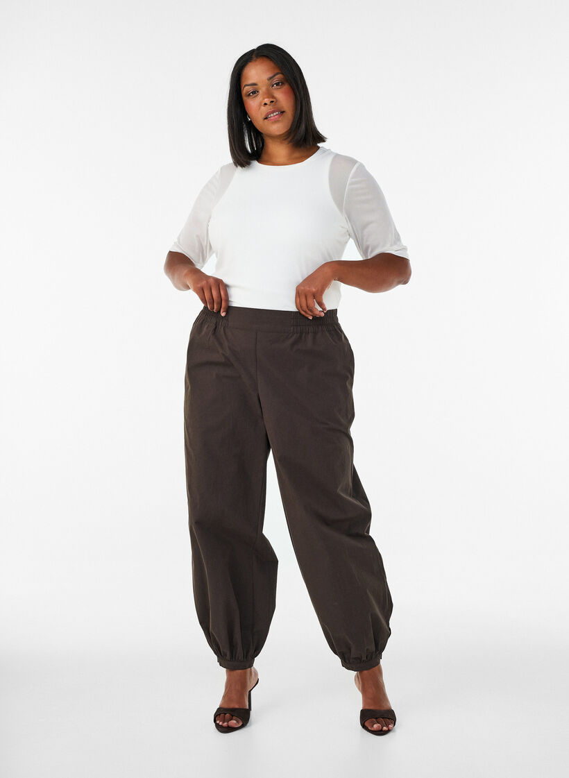 Topp i mesh med korta &auml;rmar och rund hals, Vanilla, Model image number 1