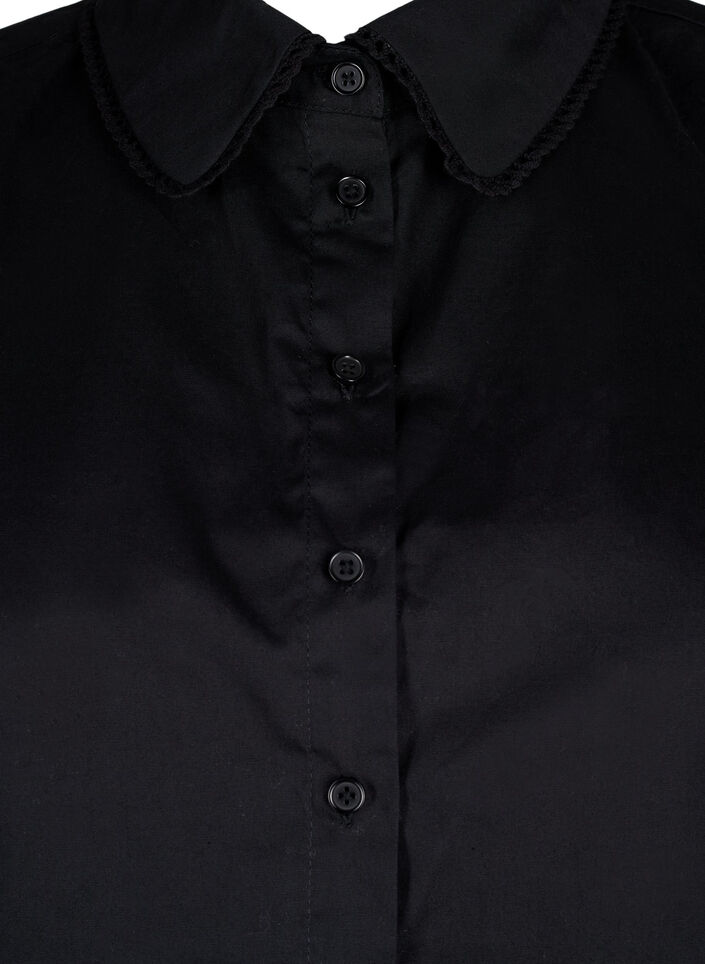 Krage med spetsband, Black, Packshot image number 2