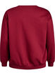 Sweatshirt med frott&eacute;text, M&ouml;rk Bordeaux, Packshot image number 1