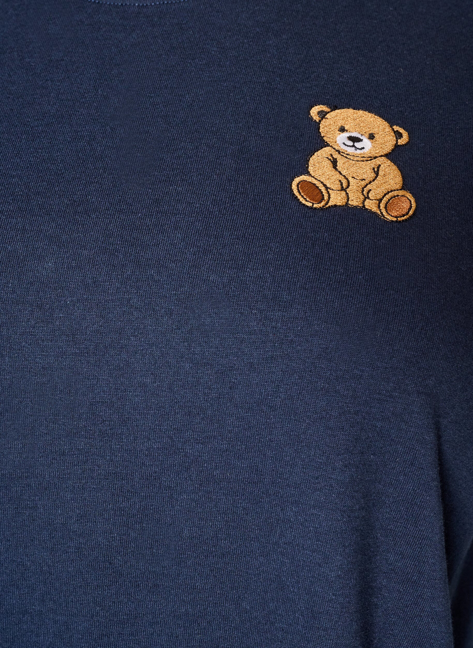 ZizziT-shirt i ekologisk bomull med nallebj&ouml;rnsmotiv, Bl&aring;, Packshot image number 2