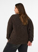 Cardigan med paljetter och knappar, Brun, Model image number 2