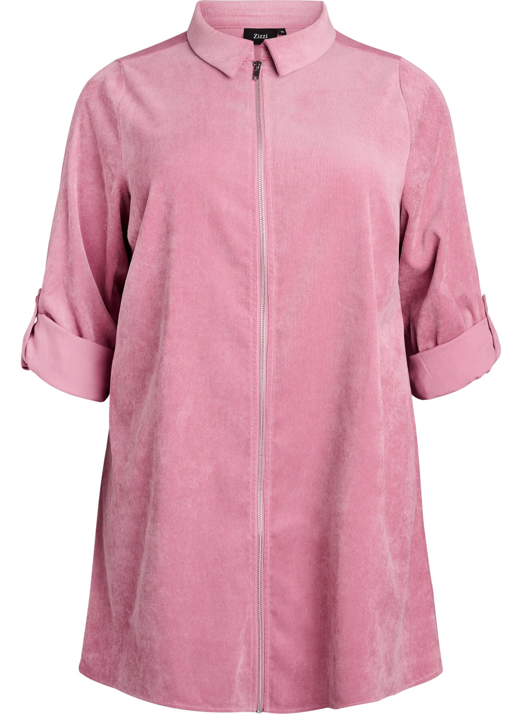 ZizziManchesterkl&auml;nning med dragkedja och 3/4-&auml;rmar, Rosa, Packshot image number 0