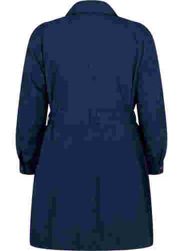 Trenchcoat med bälte och fickor, Navy Blazer, Packshot image number 1