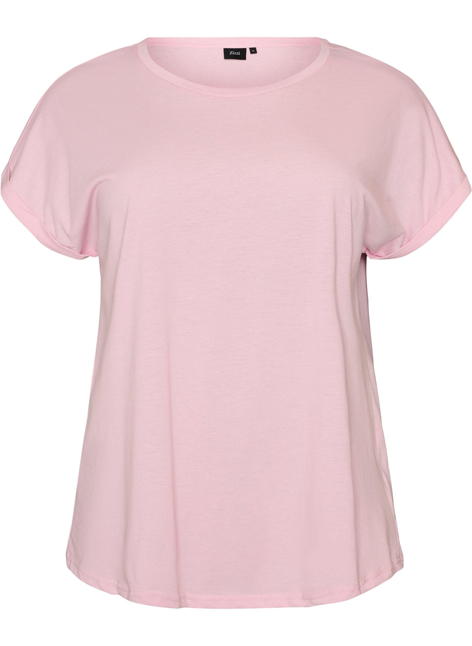 Kort&auml;rmad t-shirt i bomullsmix