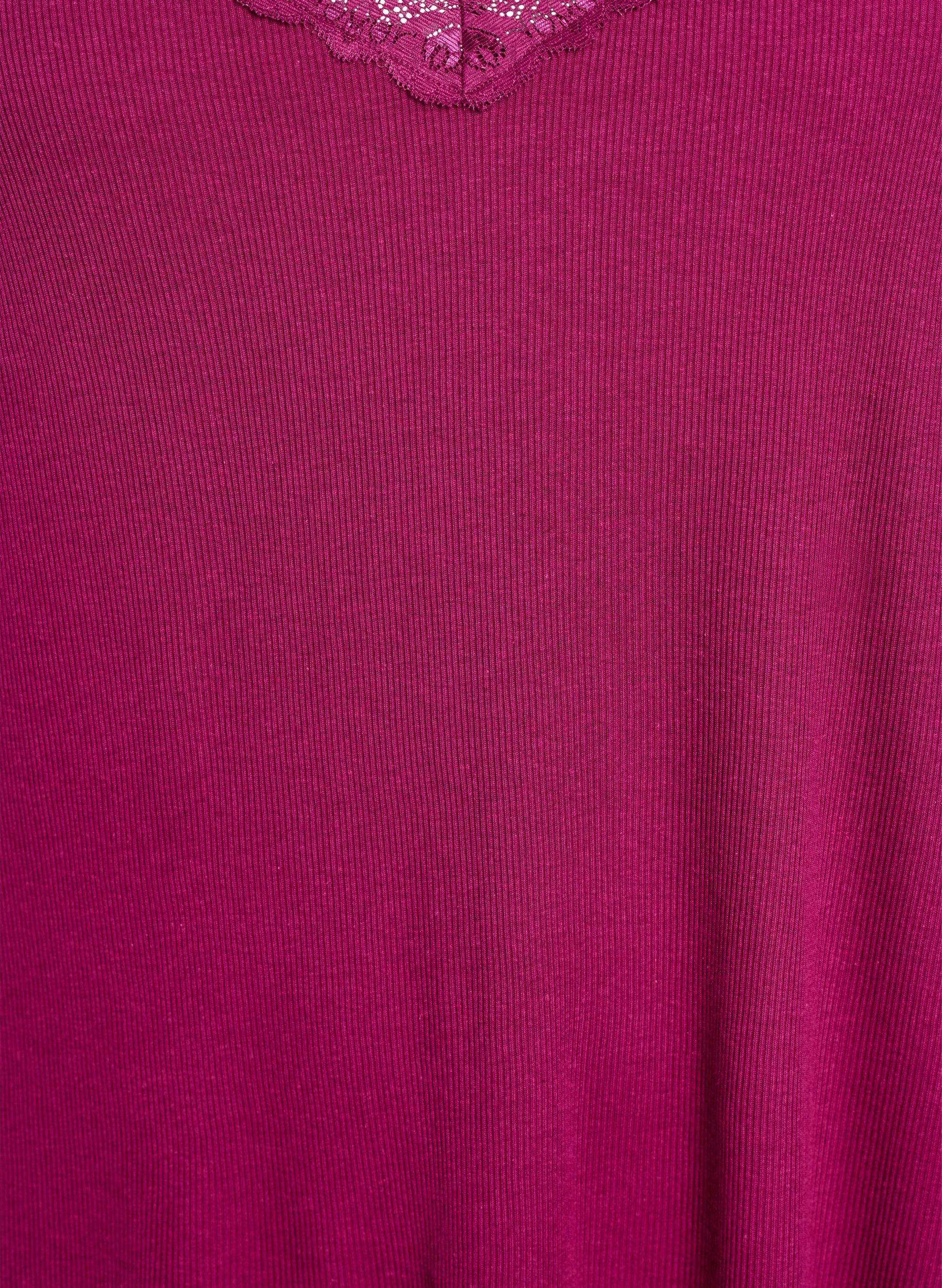 Zizzi Nattlinne med spetskant, Lila, Packshot image number 2