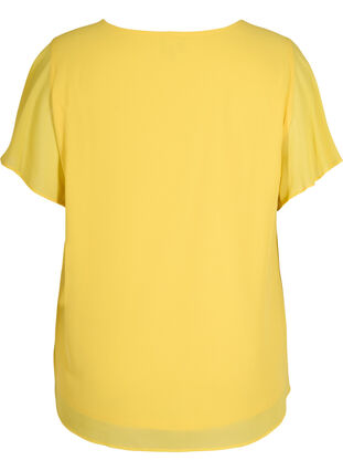 Blus med korta ärmar, Primrose Yellow, Packshot image number 1