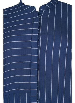 Lång randig skjorta i viskosblandning, Blue/White, Packshot image number 2