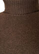 L&ouml;st stickad tr&ouml;ja med polokrage, Brun, Packshot image number 2