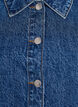 Kort&auml;rmad jeansjacka med kn&auml;ppning, Bl&aring;, Packshot image number 2