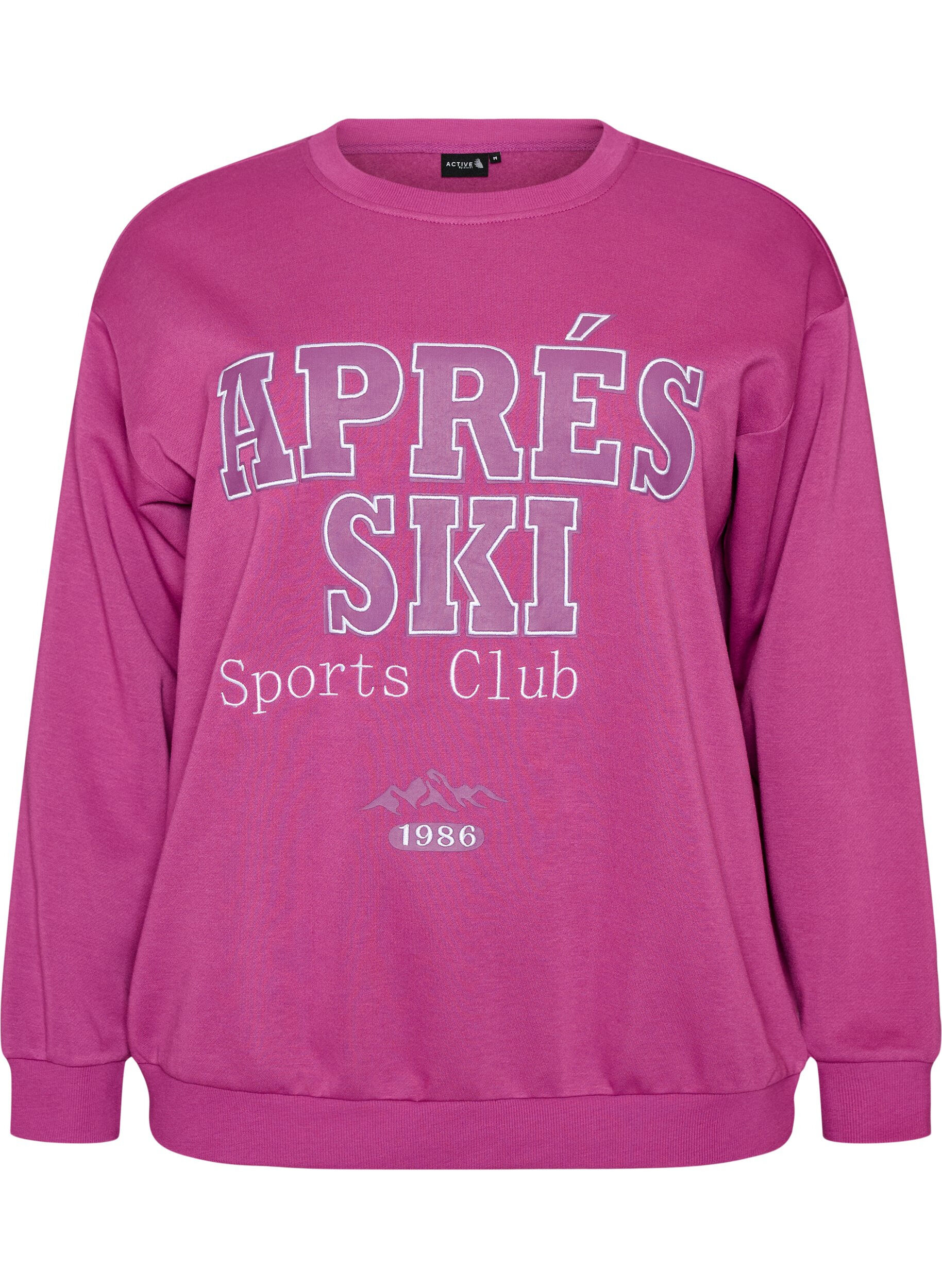 Sweatshirt med texttryck