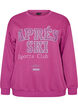 Sweatshirt med texttryck, Lila, Packshot image number 0