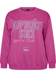 Sweatshirt med texttryck, Lila