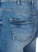 Croppade Amy jeans med blixtl&aring;s, Bl&aring;, Packshot image number 3