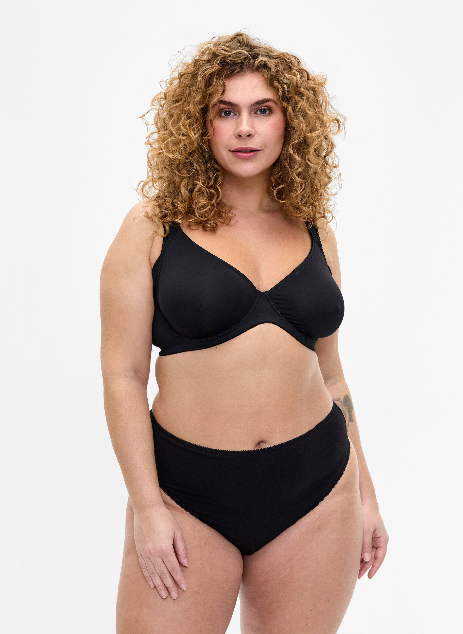 7-pack G-string i bomull, Svart, Model