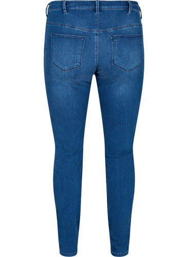 Amy jeans med Dual Core och hög midja, Blue denim, Packshot image number 1