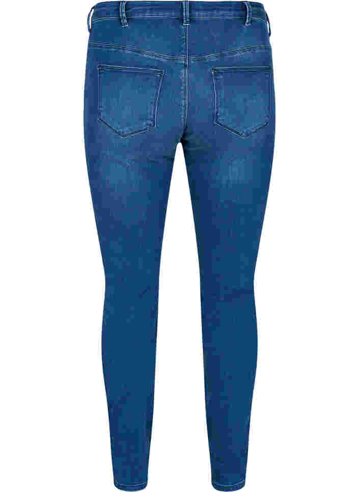 Amy jeans med Dual Core och hög midja, Blue denim, Packshot image number 1