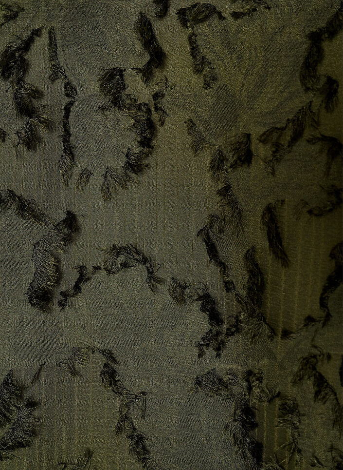 Kl&auml;nning med franstr&aring;dar och textur, Gr&ouml;n, Packshot image number 2