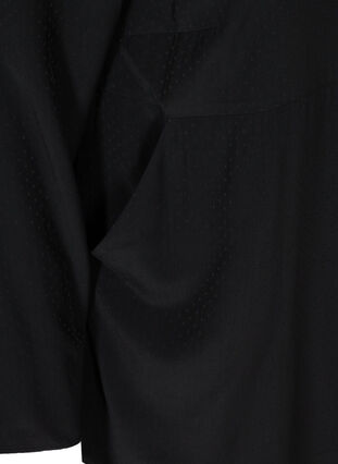 Långärmad tunika med blixtlås, Black, Packshot image number 3