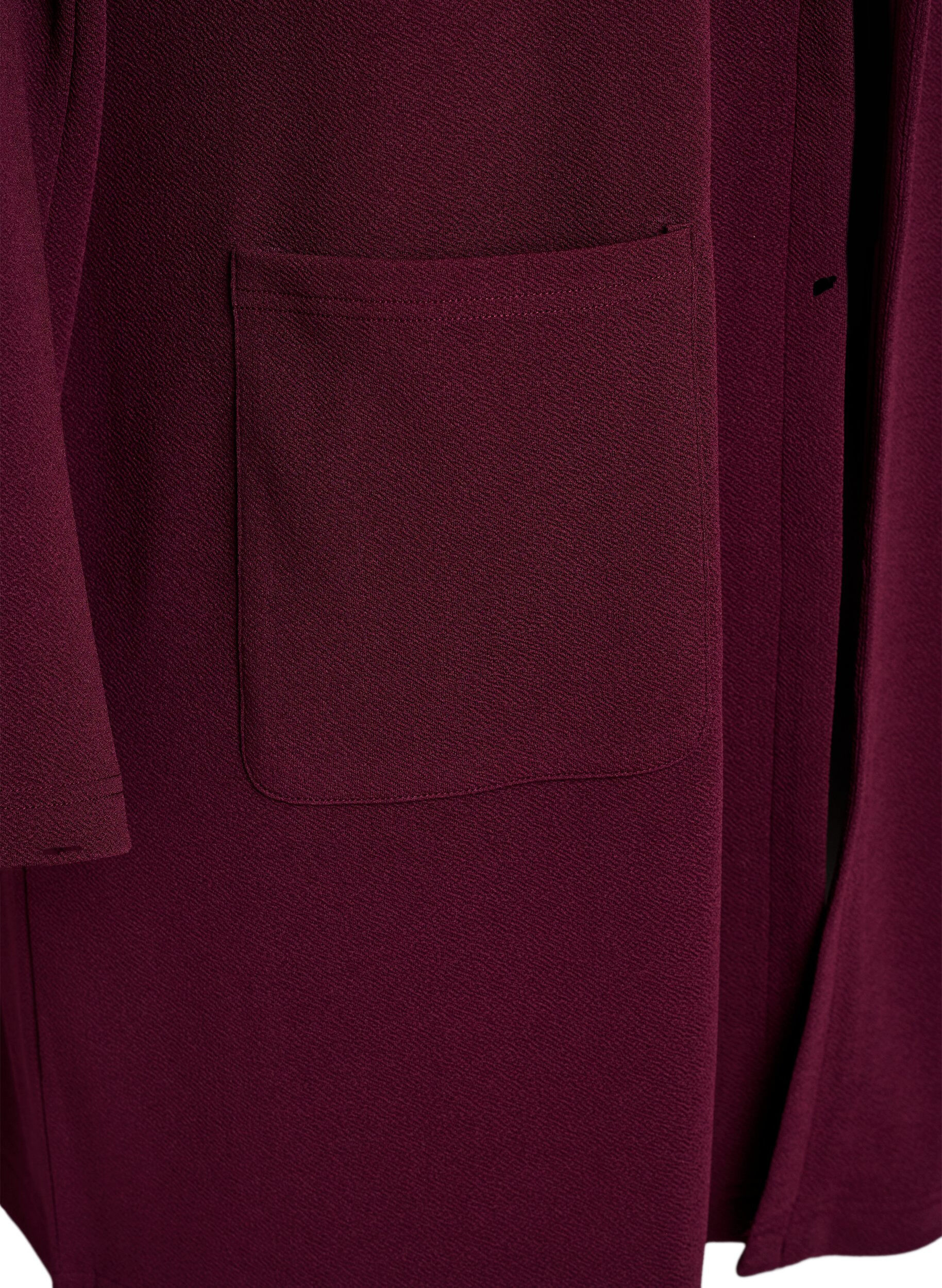 ZizziL&aring;ng kavaj med fickor, R&ouml;d, Packshot image number 3