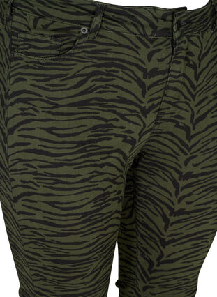Mönstrade Amy Jeans, Green Zebra, Packshot image number 2