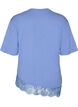 T-shirt med asymmetrisk spetskant, Lila, Packshot image number 1