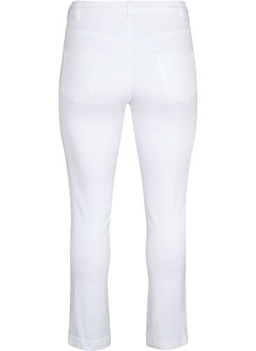 Slim fit Emily jeans med normalhög midja, White, Packshot image number 1