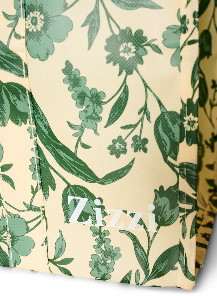 Shoppingv&auml;ska med dragkedja, Gr&ouml;n, Packshot image number 2