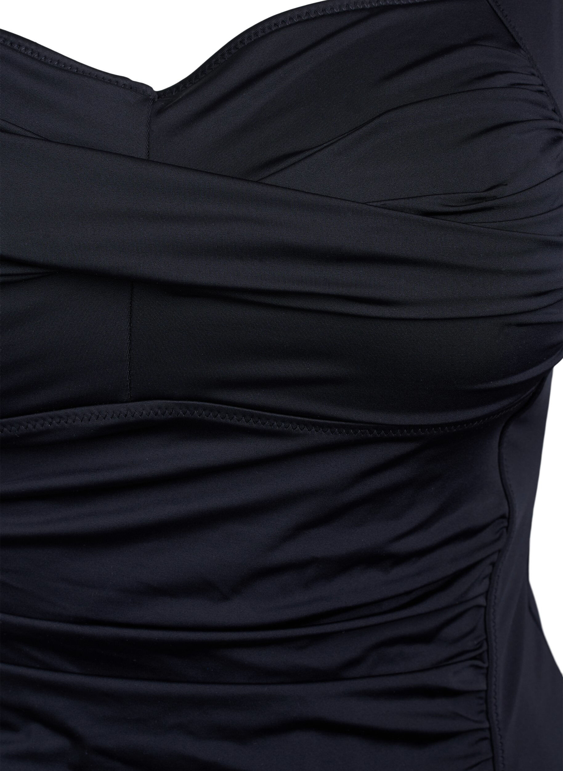 Zizzi Tankini med drapering, Svart, Packshot image number 2