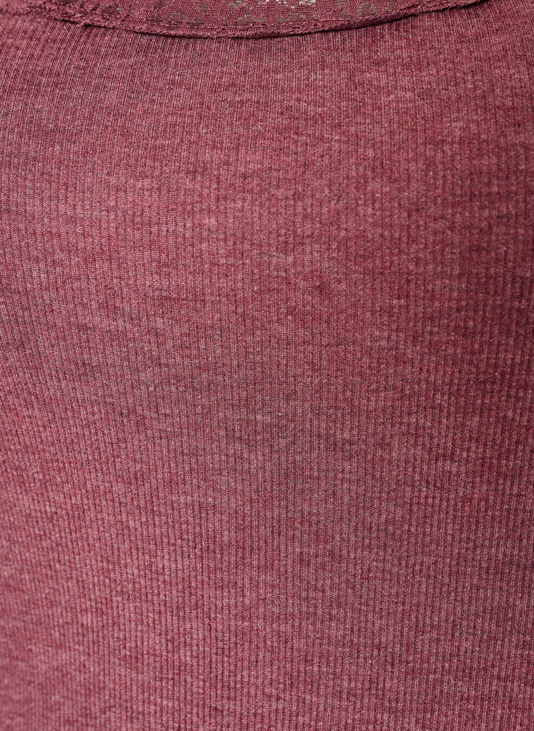 ZizziRibbad topp med spetskant, R&ouml;d, Packshot image number 2