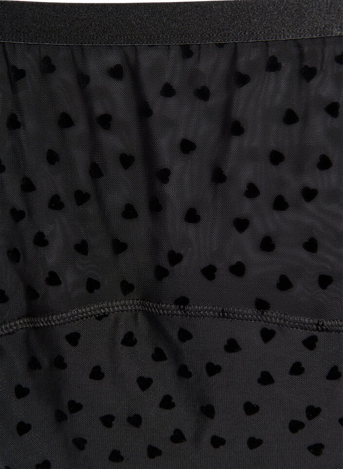 Menstrosor i mesh med hjärtdetaljer, Svart, Packshot image number 2