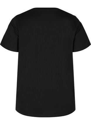 T-shirt med tryck i ekologisk bomull, Black You, Packshot image number 1