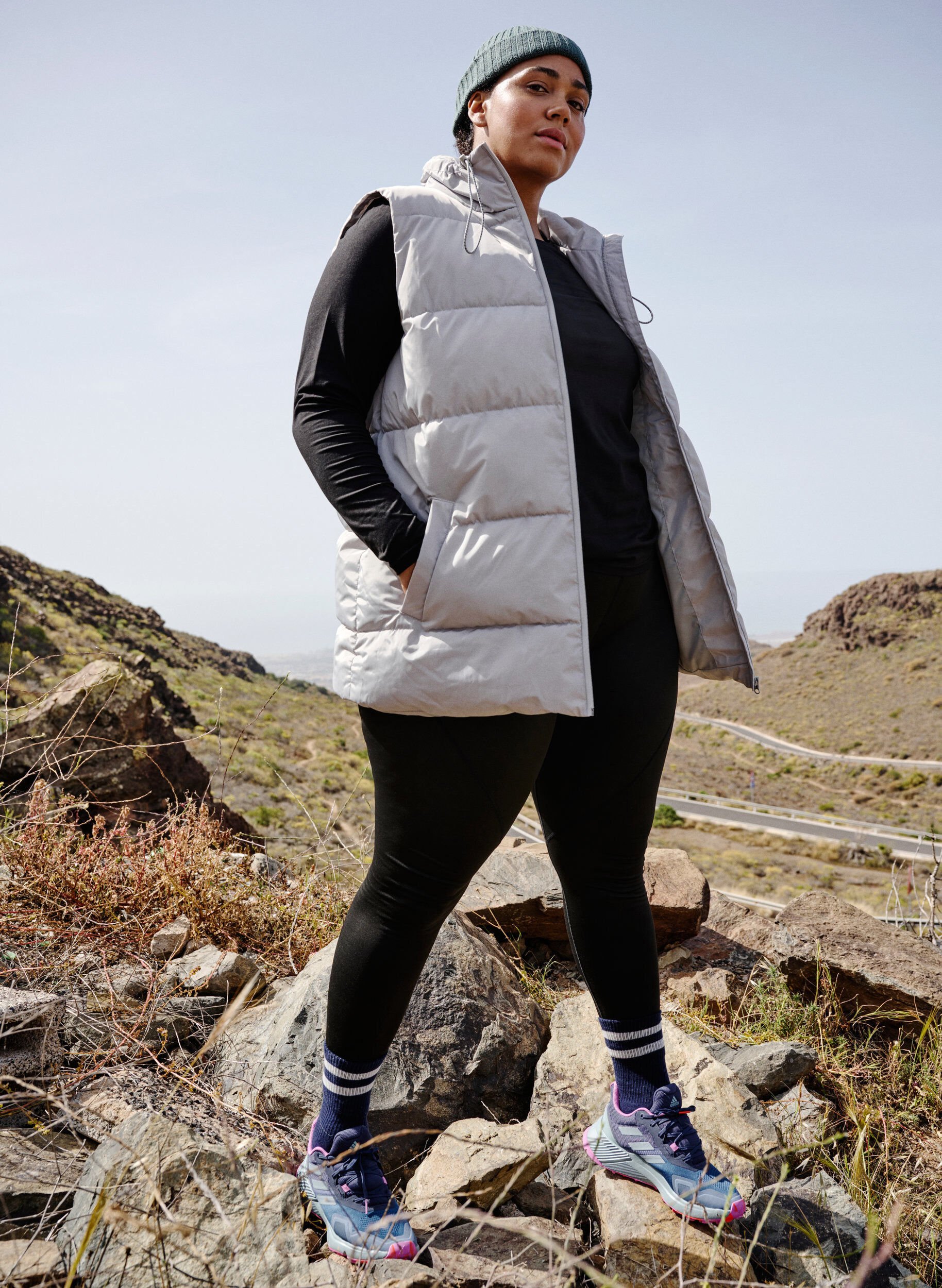 Zizzi Sportig v&auml;st med h&ouml;g krage och fickor, Pearl Blue, Image image number 0