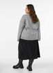 A-linjeformad kjol i manchester med knappar, Svart, Model image number 2