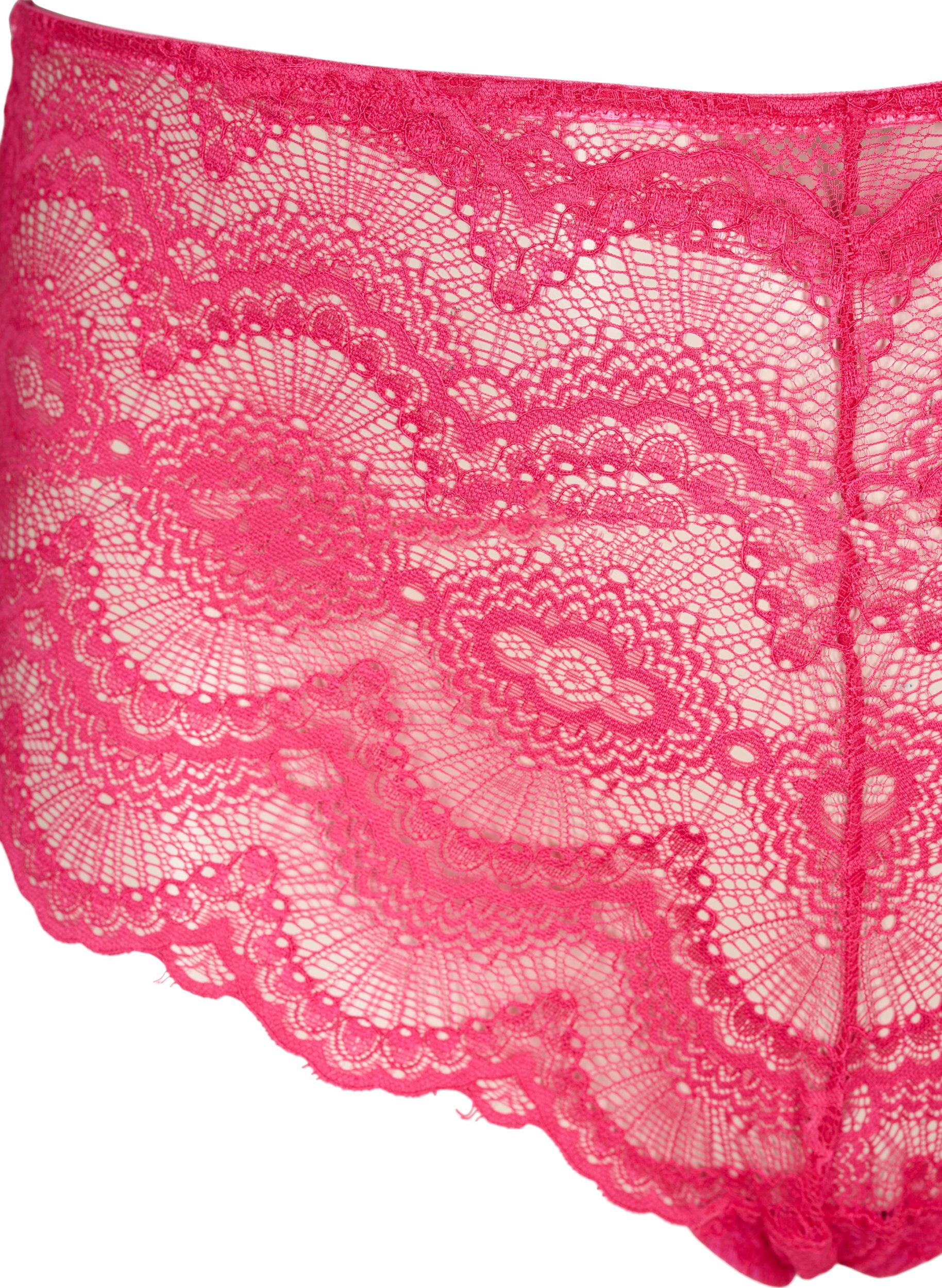 Zizzi 2 pack hipstertrosor i spetskvalitet, Love Potion/Black, Packshot image number 3