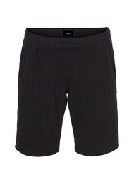 L&ouml;sa shorts i bomull med fickor, Svart