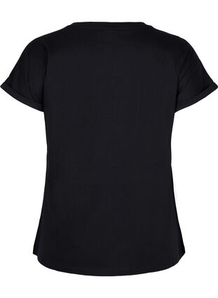 T-shirt med broderi anglaise av bomull, Black, Packshot image number 1