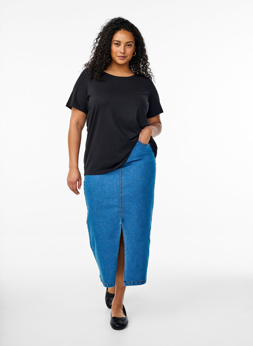 FLASH - 2-pack t-shirts med rund halsringning, Black/Black, Model image number 2