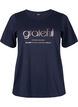 T-shirt från FLASH med tryck, Navy Bl Rose Gold, Packshot image number 0