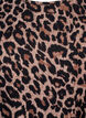 Leopardmönstrad blus med långa ärmar, Brun, Packshot image number 2