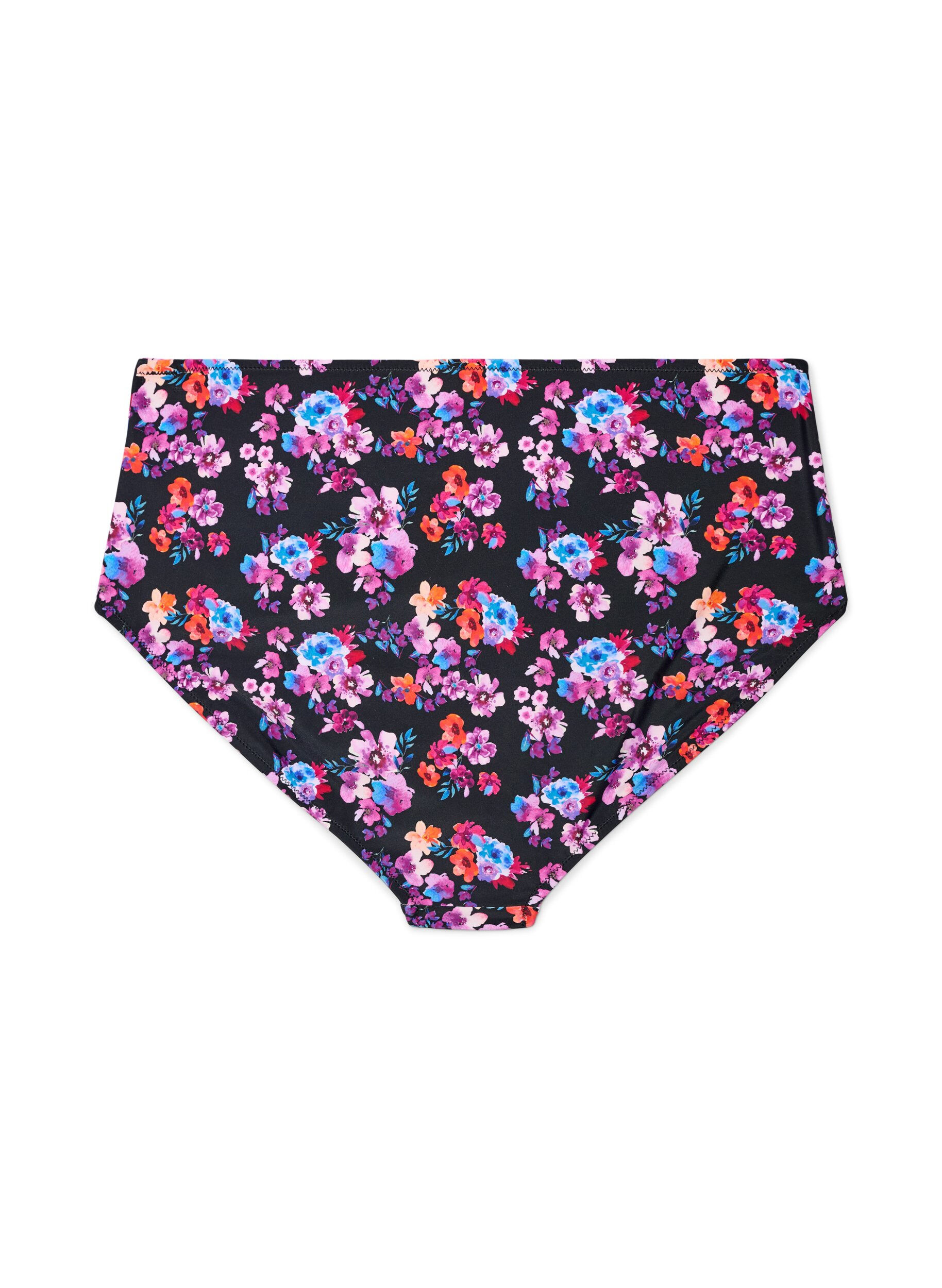 ZizziBikinitrosa med h&ouml;g midja och m&ouml;nster, Lila, Packshot image number 1